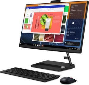 מחשב נייח LENOVO AIO 3 i5-12450H 24" 16GB 512Nvme gen4 FHD Black