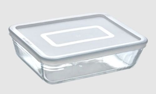 כלי אחסון מלבני פיירקס 4 ליטר מכסה לבן PYREX