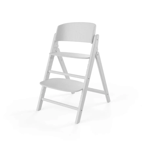 כיסא לתינוק Click & Fold 3-in-1 עם מגש, מושב תינוק ורתמת רצועות- לבן