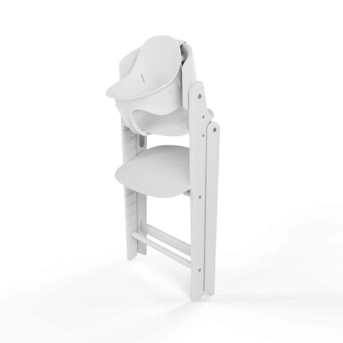 כיסא לתינוק Click & Fold 3-in-1 עם מגש, מושב תינוק ורתמת רצועות- לבן