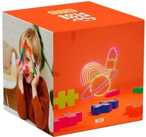 משחק הרכבה BIG Basic Mix עם 100 חלקים גדולים וצבעוניים לבנייה חופשית לגילאי שנה ומעלה - נאון