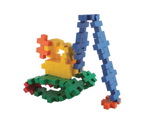 משחק הרכבה BIG Basic Mix עם 100 חלקים גדולים וצבעוניים לבנייה חופשית לגילאי שנה ומעלה - נאון