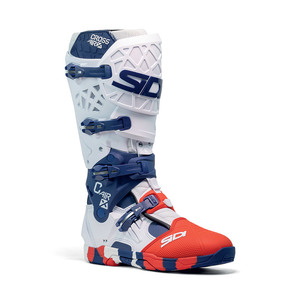 מגף רכיבה סידי לבן / כחול / אדום - SIDI CROSSAIR X BOOTS