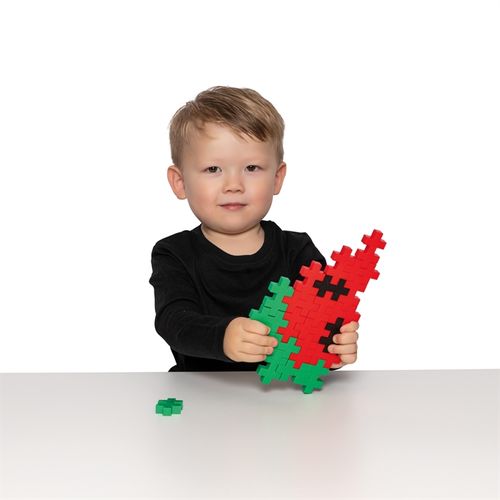 משחק הרכבה לומדים לבנות 130 חלקים גדולים וצבעוניים לבנייה מודרכת שנה ומעלה