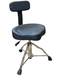 כיסא תופים הידראולי HDT-600 עם מושב אופנוע דמוי עור מרופד ומשענת מבית Gdrums