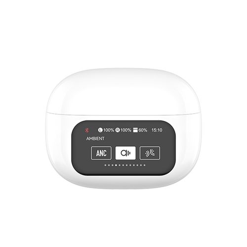 זוג אוזניות איכותיות EarBuds F11 Pizzi אלחוטיות Bluetooth עם מסך טאץ' ותצוגה בעברית ובית טעינה קומפקטי