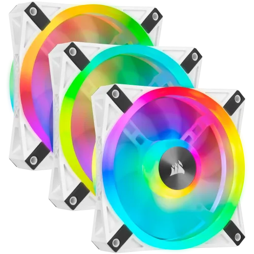 מאוורר לבן+בקר COR QL120 RGB3FAN