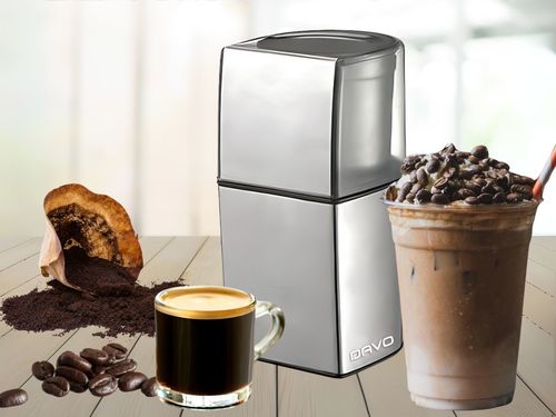 מטחנת ‏קפה ותבלינים DAVO DAV-250 נירוסטה עם 2 מיכלים נשלפים 