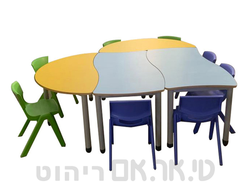 שולחן בצורת לב - שולחן גל בשילוב שולחן יאנג מסדרת wave