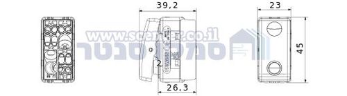 לחצן הפעלה ירוק 1 מודול Top System NO+NC 10A גוויס 