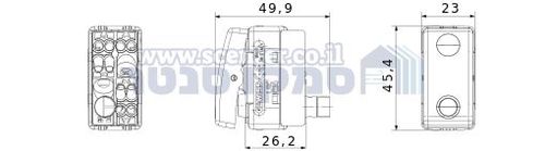 מפסק מחליף מואר 1 מודול Top System 230V 16A גוויס 