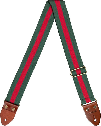 רצועה לגיטרה CASCHA CGS-CD5 COTTON GREN-RED