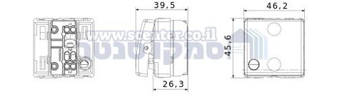 מפסק צלב מואר 2 מודול Top System 250V 16A גוויס 
