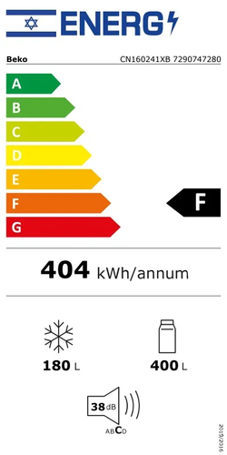 מקרר מקפיא תחתון 580 ליטר דגם CN160243XB בקו Beko נירוסטה