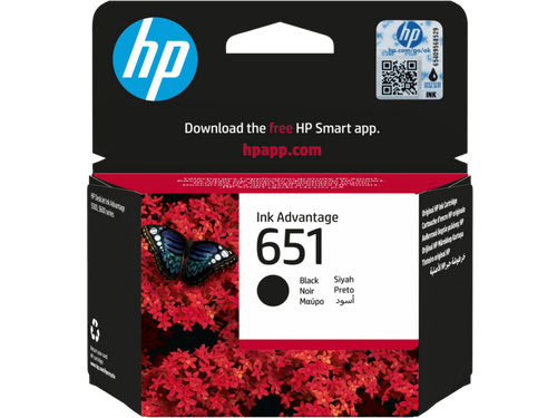 ראש דיו שחור HP 651 Black - מקורי