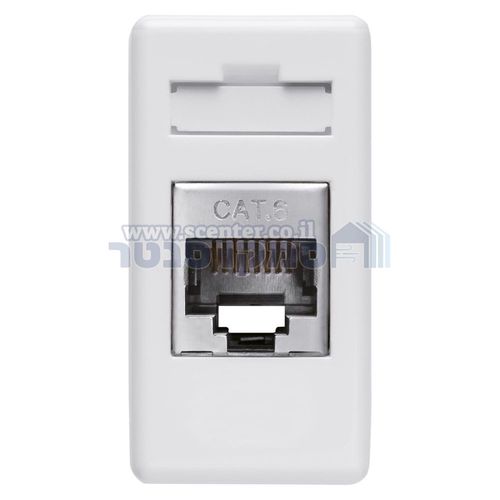 שקע אתרנט RJ45 קטגוריה 6 FTP מחשב 1 מודול Top System גוויס 