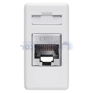 שקע אתרנט RJ45 קטגוריה 6 FTP מחשב 1 מודול Top System גוויס 