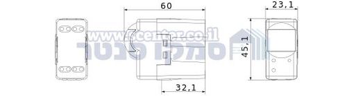 גלאי תנועה אינפרה אדום 1 מודול Top System 230W 3A גוויס 