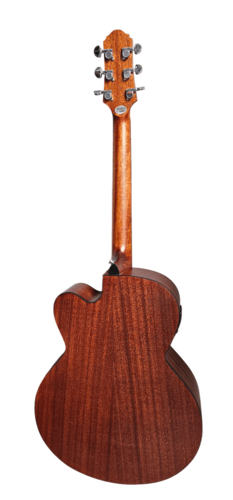 גיטרה אקוסטית מוגברת ג'אמבו HJ-100CE/OPN בצבע טבעי Jumbo Cutaway + תיק מרופד מבית CRAFTER