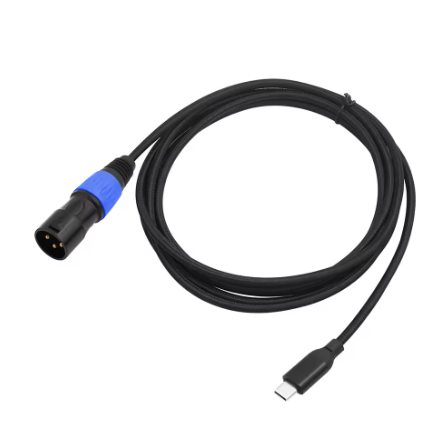 כבל USB C to XLR זכר לזכר באורך 2 מטר