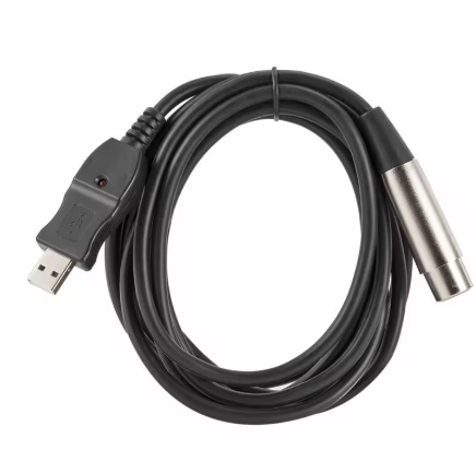 כבל USB  to XLR נקבה לזכר באורך 3 מטר