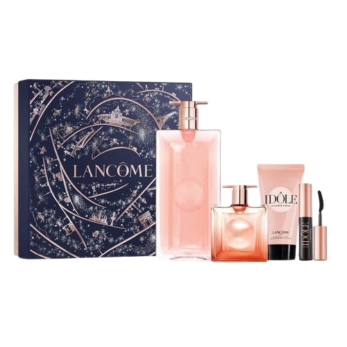 Lancome Idole Gift Set 100ML + 25ML EDP Florale + 50ML Body Lotion + Mascara מארז לנקום אידול לאישה