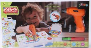 ערכת הרכבה בתלת מימד 150 חלקים עם מברגה חשמלית ו 40 דוגמאות לבניה