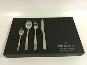 סט סכו"ם 24 חלקים KATE 18/10 אריזה מגנטית סולתם רדד