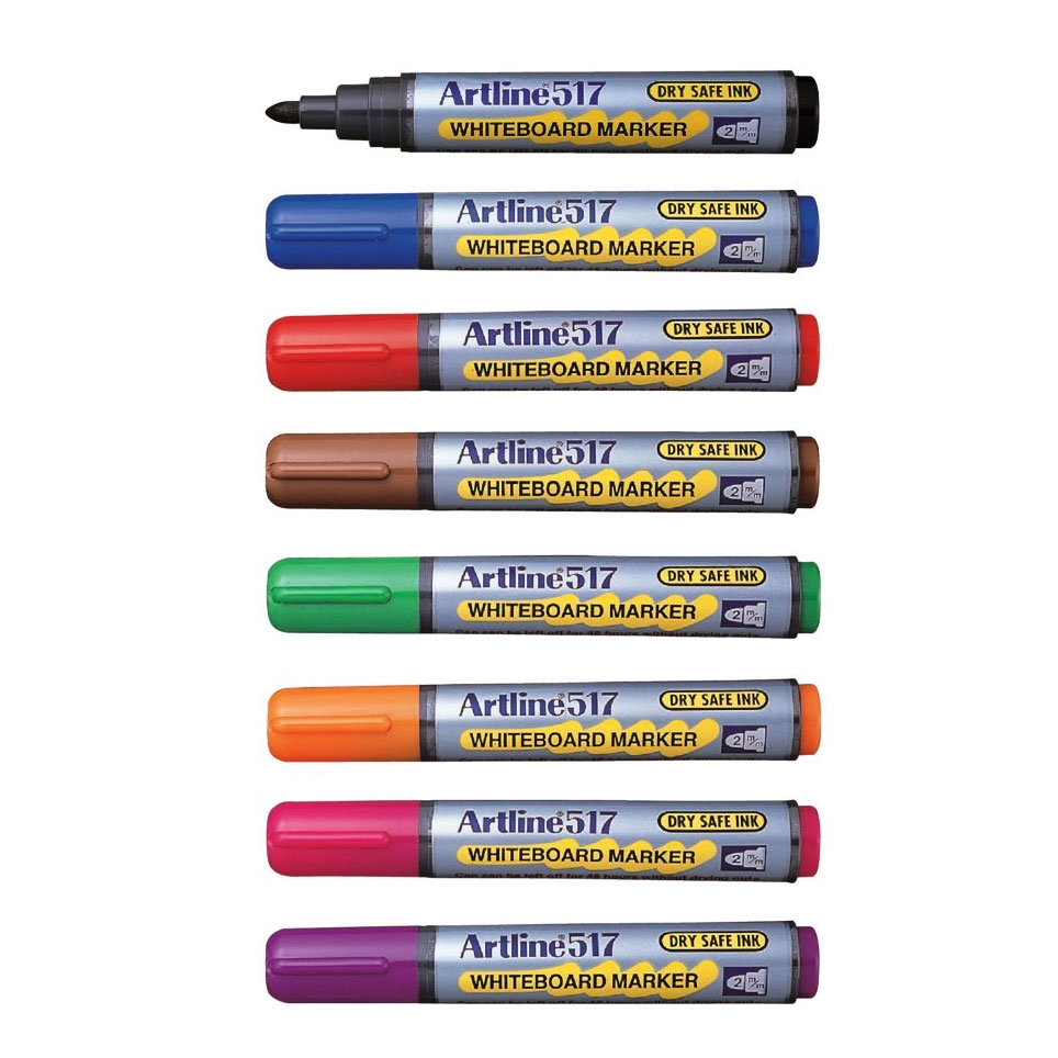 טוש ARTLINE 517 ללוח מחיק, ראש עגול (מגוון צבעים לבחירה)