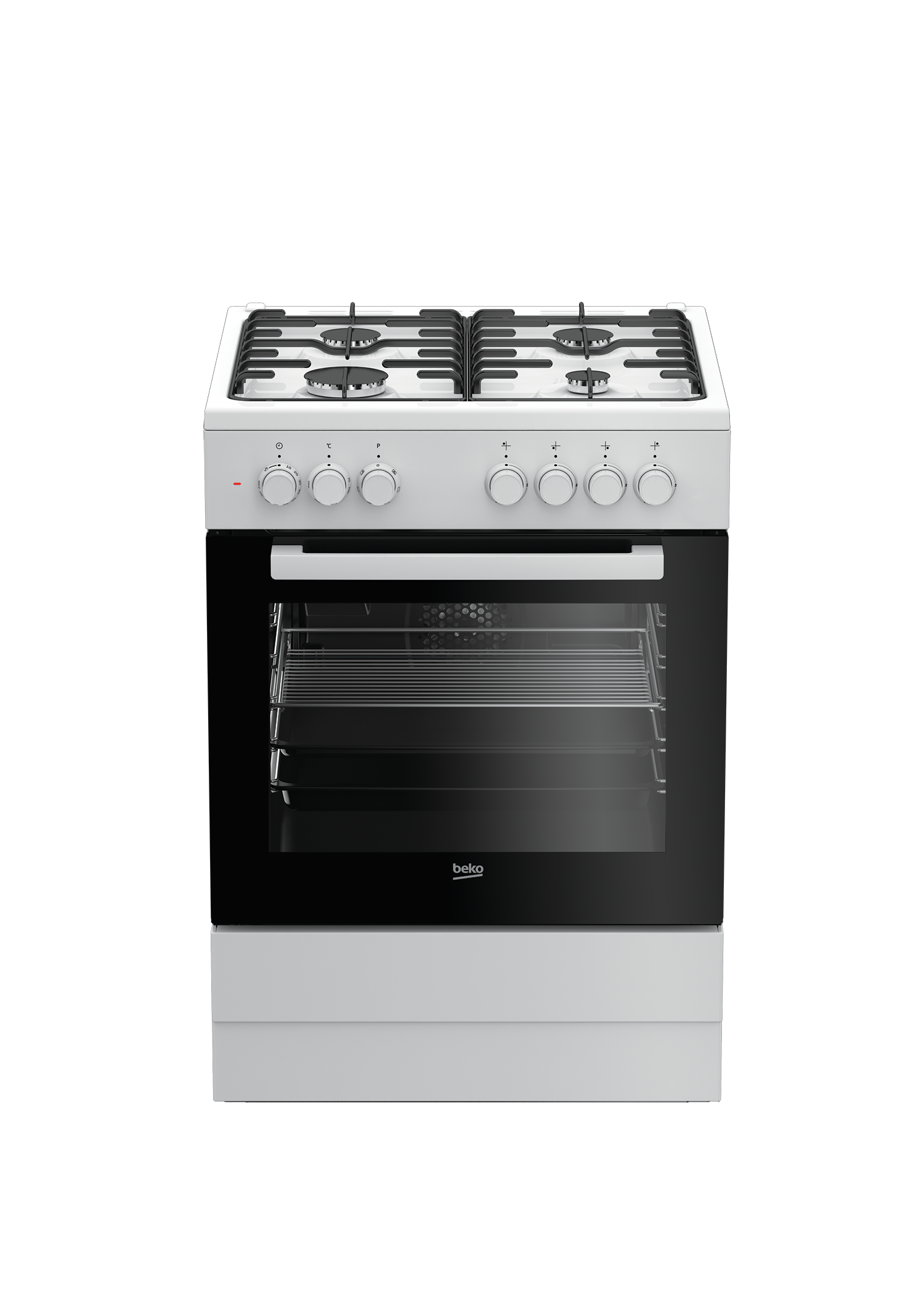תנור משולב כיריים 72 ליטר דגם FSE62120DWDSL בקו BEKO לבן