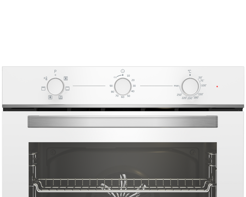 תנור בנוי מכני 72 ליטר דגם BBIE11100W בקו BEKO זכוכית לבנה