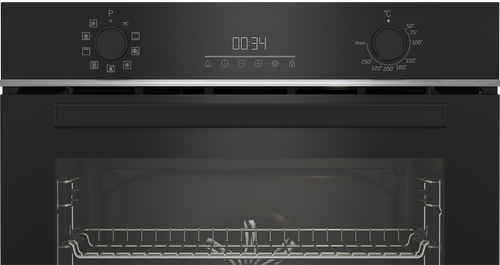 תנור בנוי 72 ליטר דגם BBIM13300X בקו Beko זכוכית שחורה