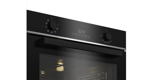 תנור בנוי 72 ליטר דגם BBIM13300X בקו Beko זכוכית שחורה