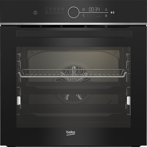 תנור בנוי 72 ליטר דגם BBIM13400XCS בקו Beko זכוכית שחורה