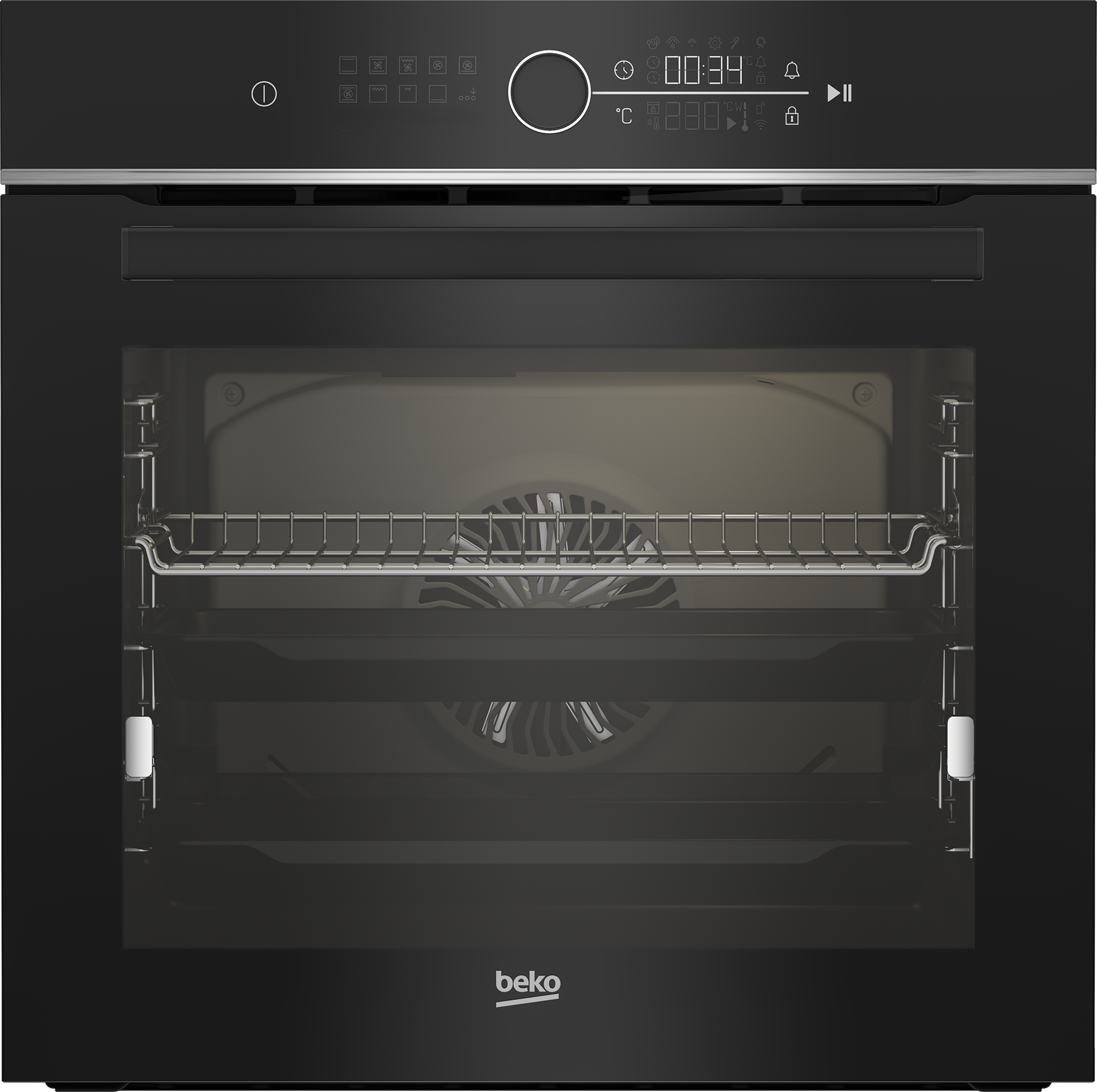 תנור בנוי 72 ליטר דגם BBIM13400XCS בקו Beko זכוכית שחורה
