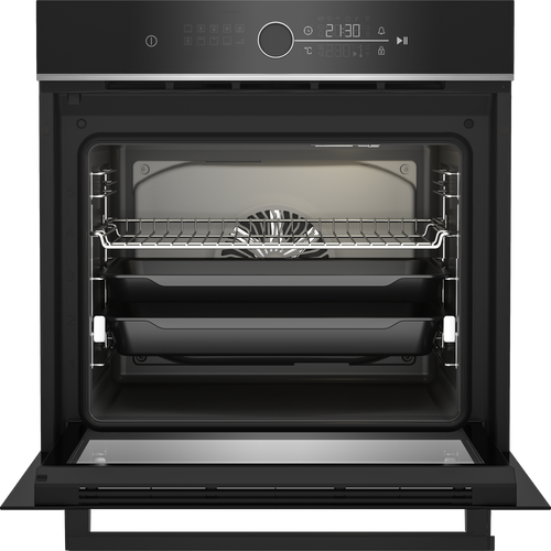 תנור בנוי 72 ליטר דגם BBIM13400XCS בקו Beko זכוכית שחורה