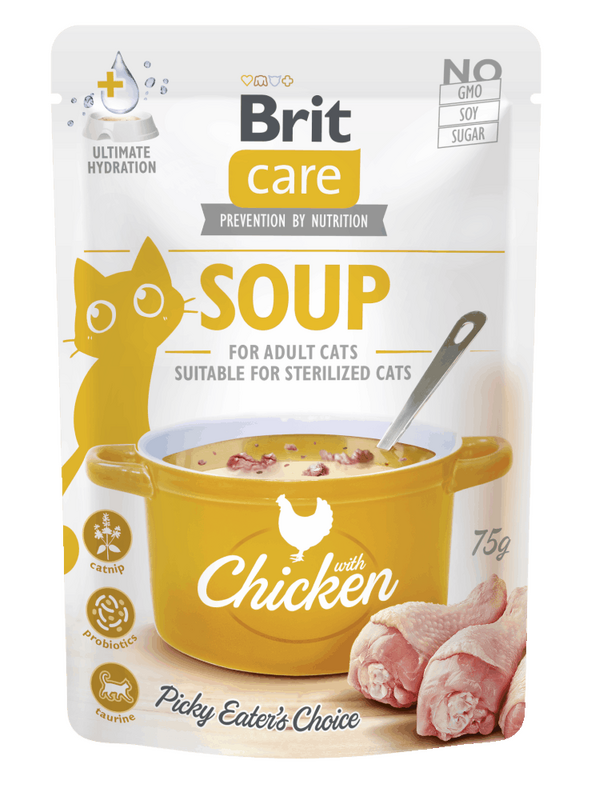 מרק לחתול 75 גרם על בסיס עוף Brit Care SOUP