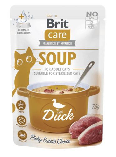 מרק לחתול 75 גרם על בסיס ברווז Brit Care SOUP