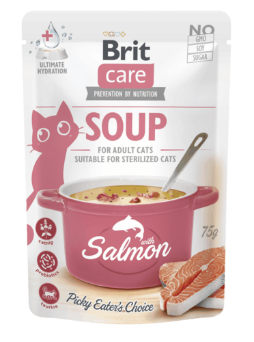 מרק לחתול 75 גרם על בסיס סלמון Brit Care SOUP