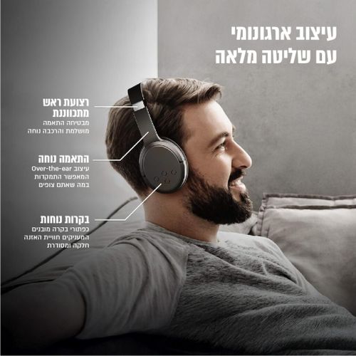 אוזניות אלחוטיות לטלוויזיה בטכנולוגיית RF לצלילים חדים במיוחד Brookstone BKH520