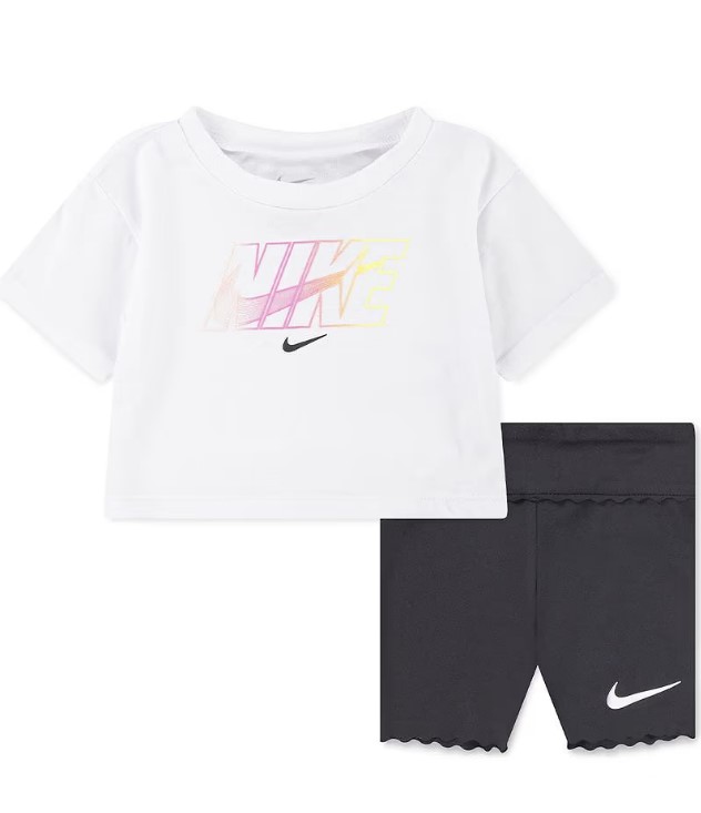 חליפת נייק  Nike SWOOSH MOTION BIKE SHORT SET | פעוטות