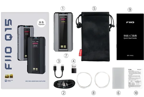 מגבר אוזניות DAC נייד /לבית 1600MW דגם FIIO Q15