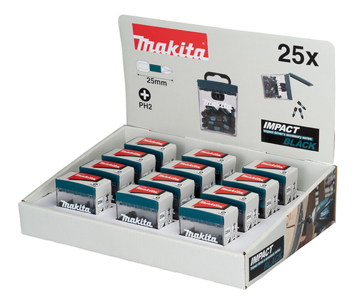 מארז דלפק ביטים PH2 BLACK 25 MAKITA 