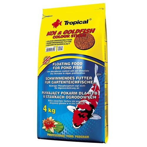 טרופיקל פונד סטיקס במבה מיקס לבריכות Tropical Pond Sticks MIx במשקל 4 ק