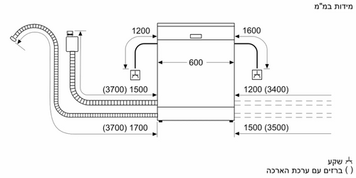 מדיח כלים אינטגרלי ‏רחב Bosch SMV4ECX26E בוש