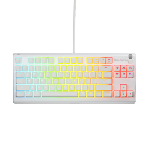 מקלדת גיימינג עמידה במים Steelseries Apex 3 TKL US LED לבן
