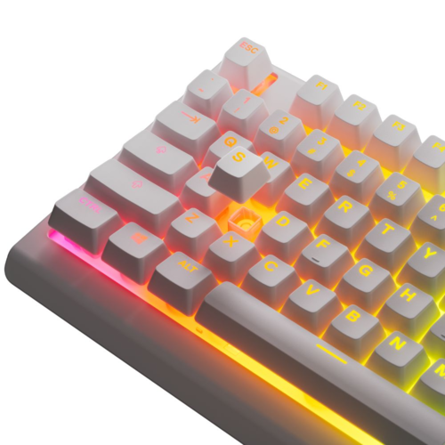 מקלדת גיימינג עמידה במים Steelseries Apex 3 TKL US LED לבן