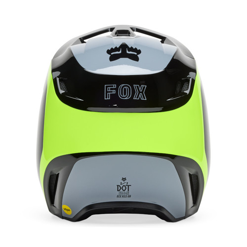 קסדת פוקס שחור / צהוב / אפור - FOX V1 FLOW HELMET V25