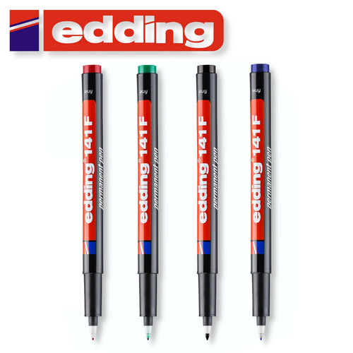4 טושים פרמנטיים בעובי edding 141F Permanent Pen 0.6mm ׂ