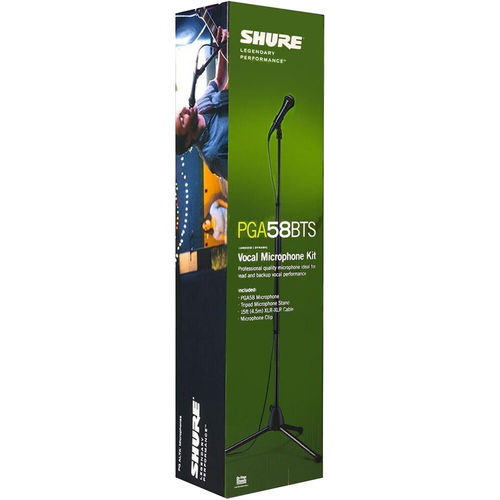 ערכת מיקרופון עם סטנד וכבל Shure PGA58BTS